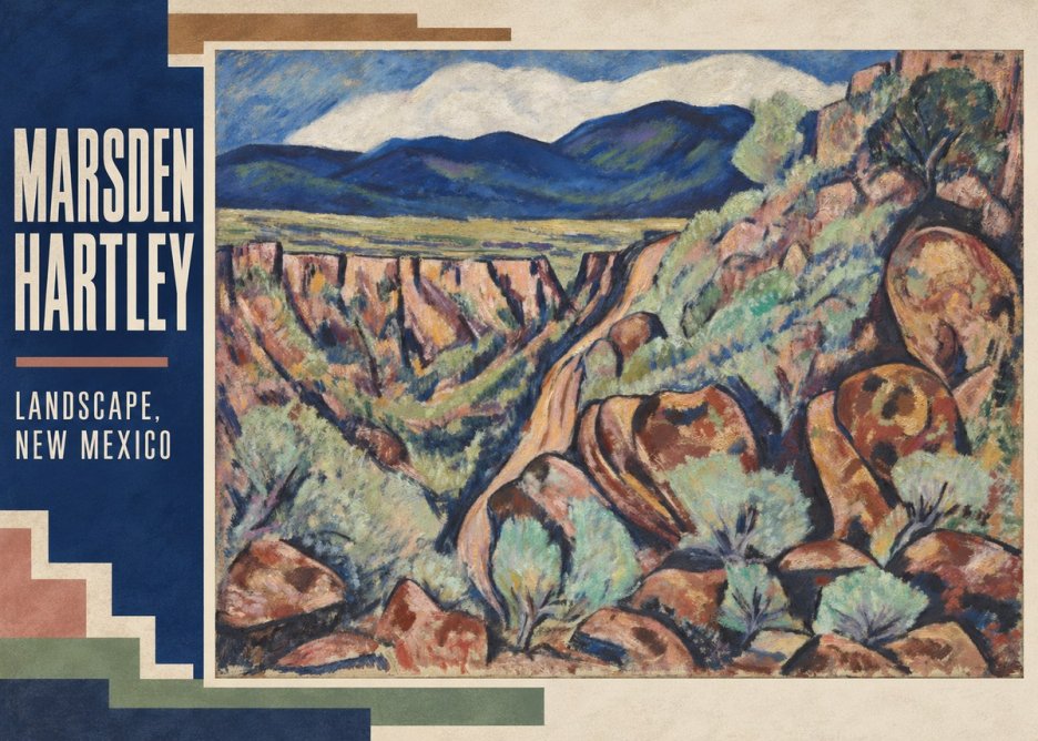 Marsden Hartley Landscape, New Mexico No2 - Affiche