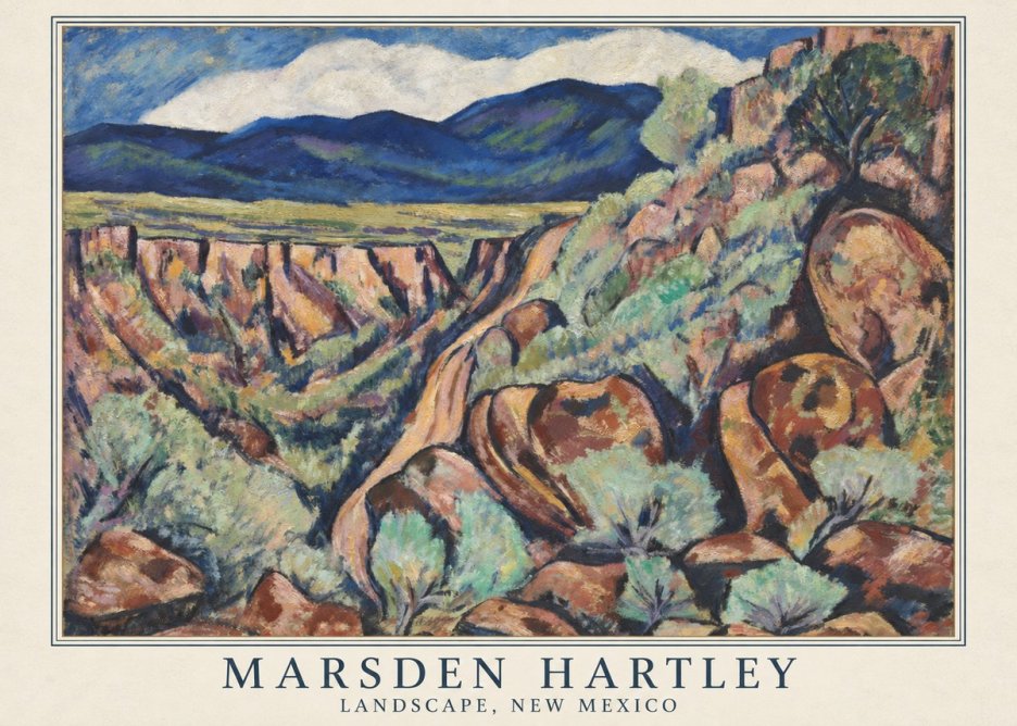 Marsden Hartley Landscape, New Mexico No5 - Affiche