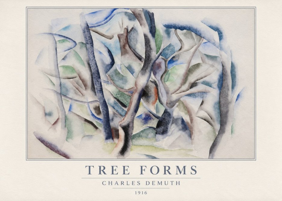Charles Demuth Tree Forms No5 - Affiche