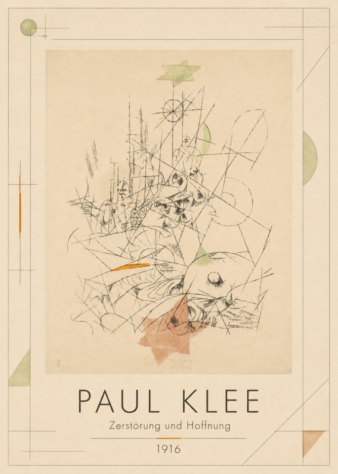 Paul Klee Zerstörung Und Hoffnung II No1 - Affiche