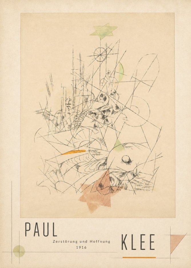 Paul Klee Zerstörung Und Hoffnung II No3 - Affiche