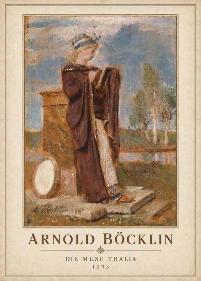 Arnold Böcklin Die Muse Thalia I No1 - Affiche