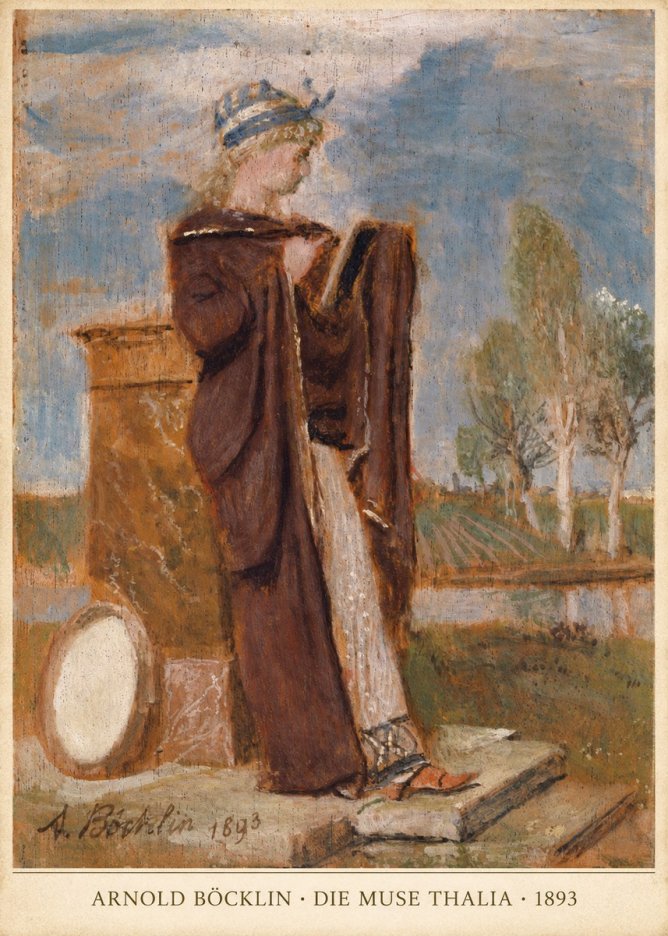 Arnold Böcklin Die Muse Thalia I No2 - Affiche