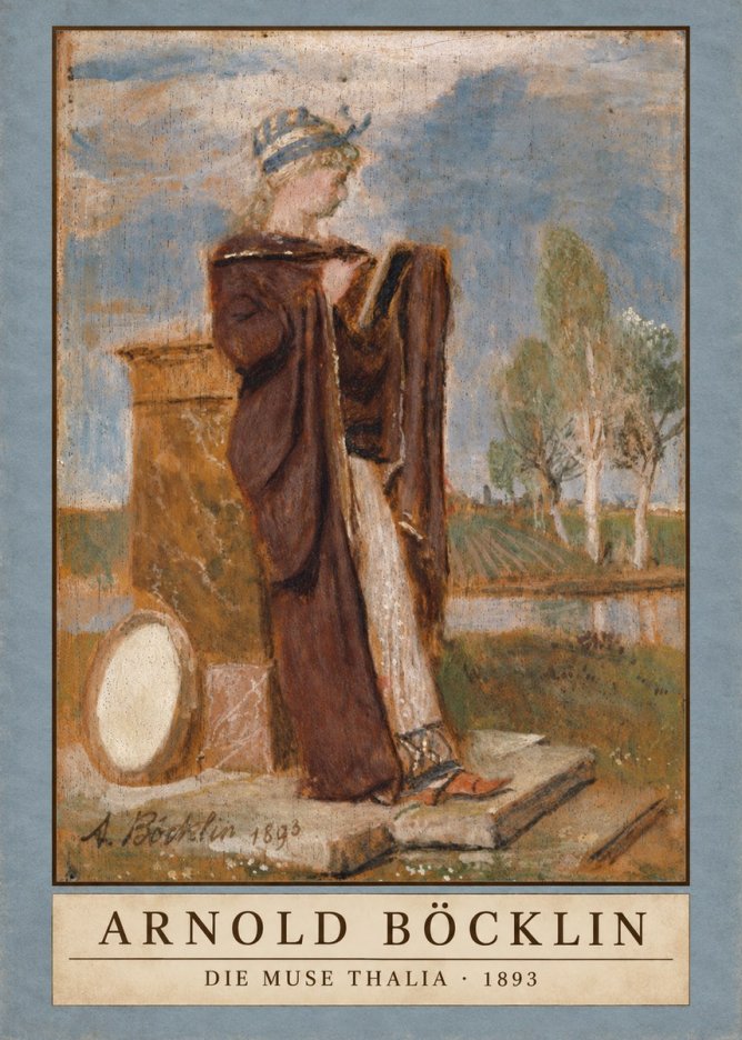 Arnold Böcklin Die Muse Thalia I No3 - Affiche