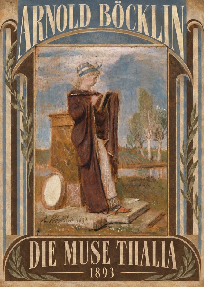 Arnold Böcklin Die Muse Thalia I No5 - Affiche