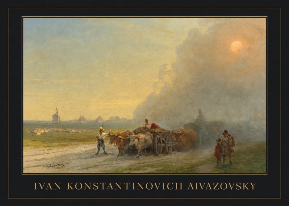 Ivan Konstantinovich Aivazovsky Landscape with Oxen No5 - Affiche