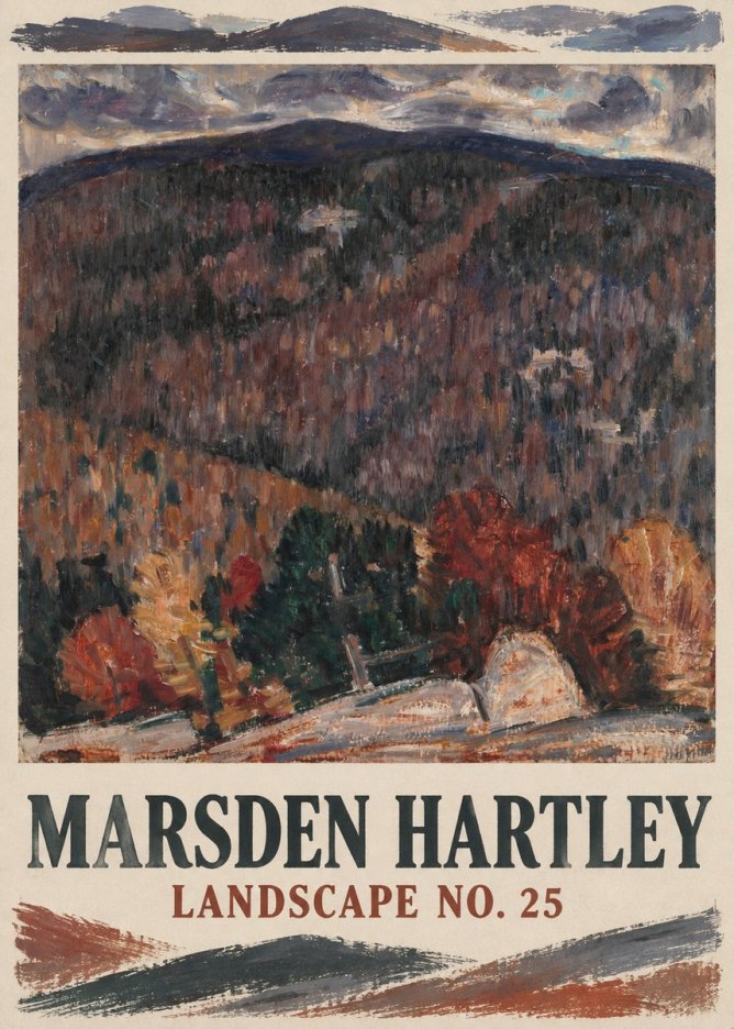 Marsden Hartley Landscape No. 25 No1 - Affiche