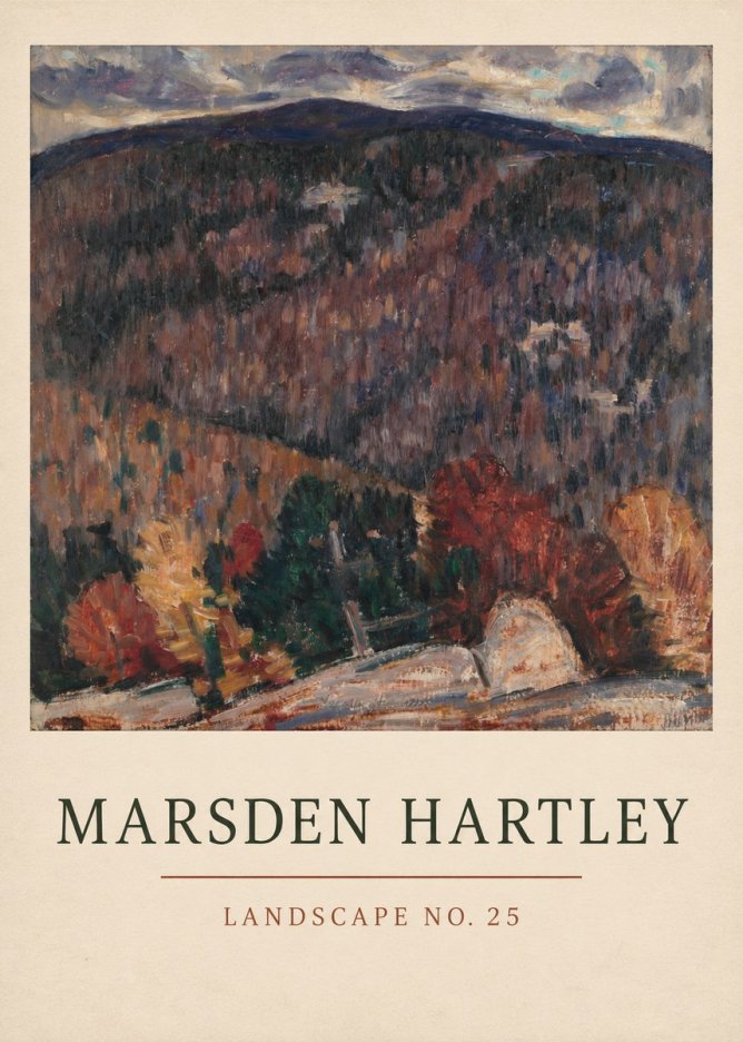 Marsden Hartley Landscape No. 25 No3 - Affiche