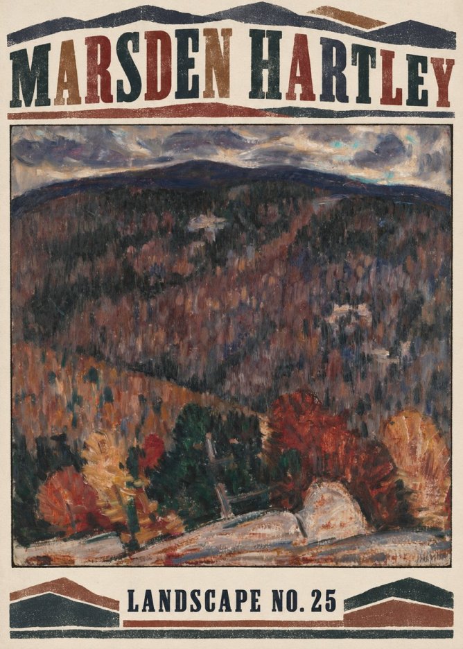 Marsden Hartley Landscape No. 25 No5 - Affiche