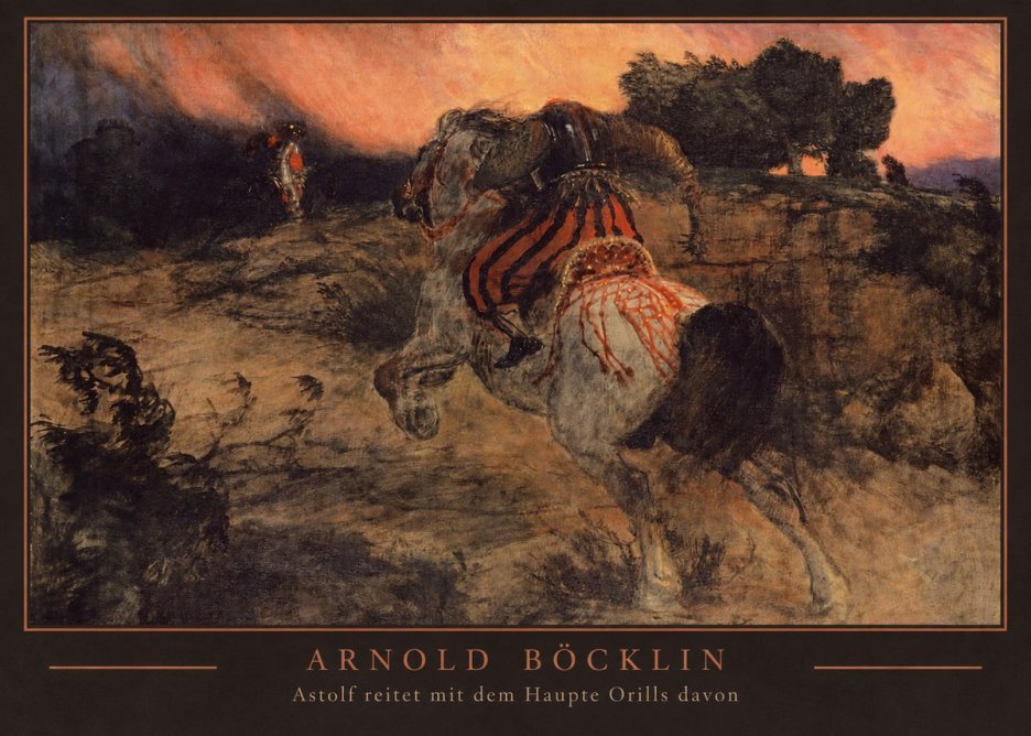 Arnold Böcklin Astolf Reitet Mit Dem Haupte Orills Davon No3 - Affiche
