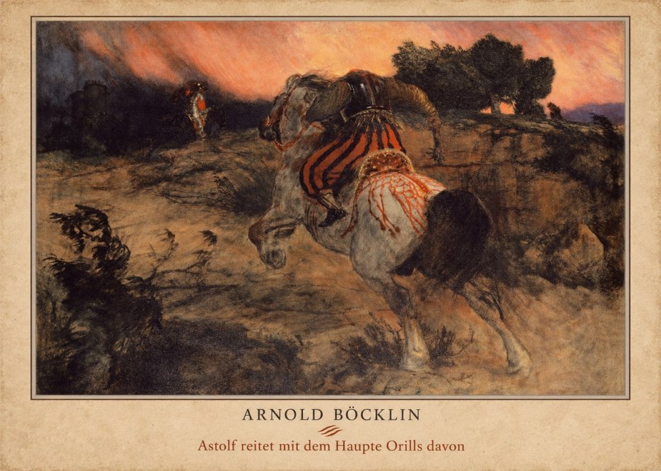 Arnold Böcklin Astolf Reitet Mit Dem Haupte Orills Davon No4 - Affiche