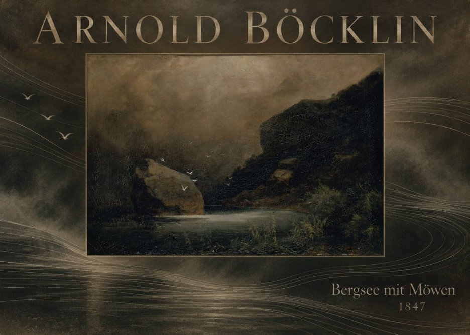 Arnold Böcklin Bergsee Mit Möwen No6 - Affiche