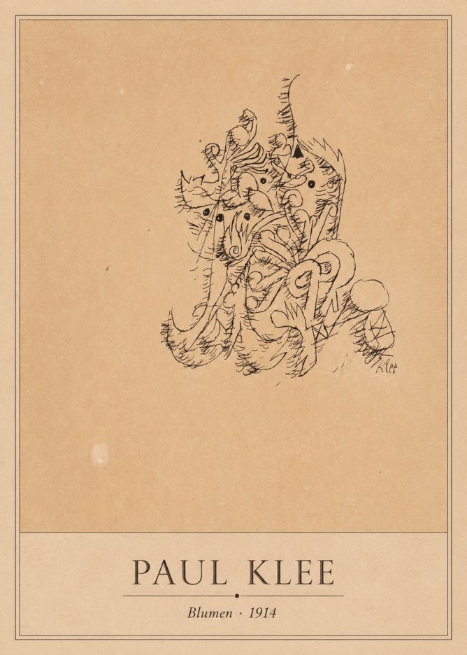 Paul Klee Blumen II No1 - Affiche