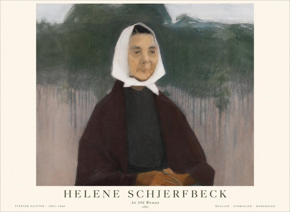 Helene Schjerfbeck An Old Woman No1 - Affiche