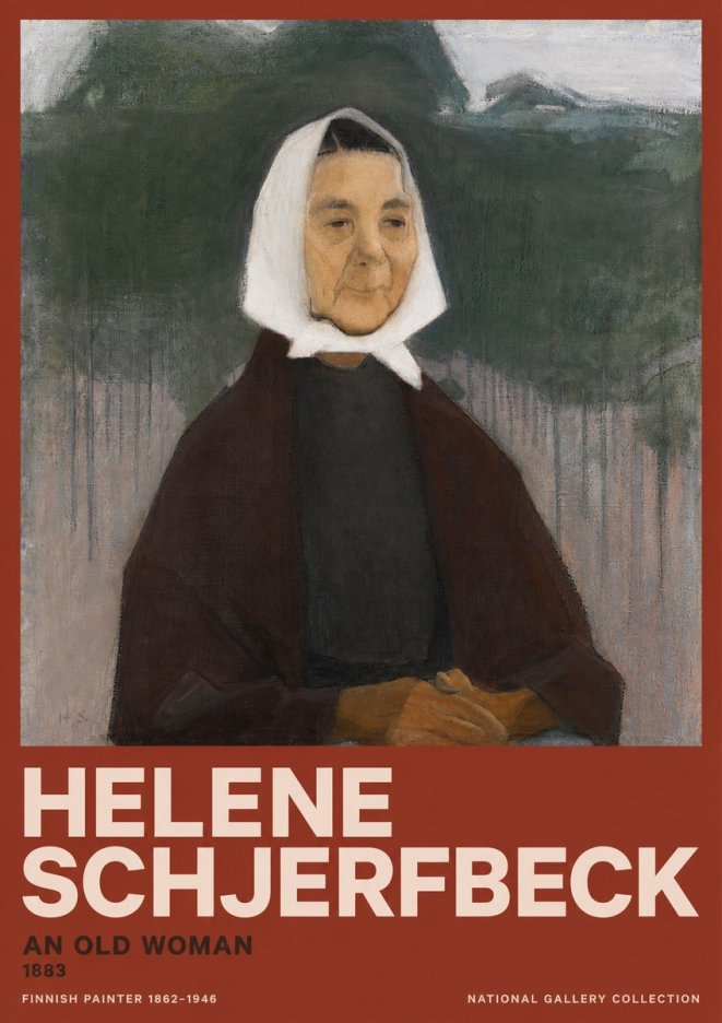 Helene Schjerfbeck An Old Woman No2 - Affiche
