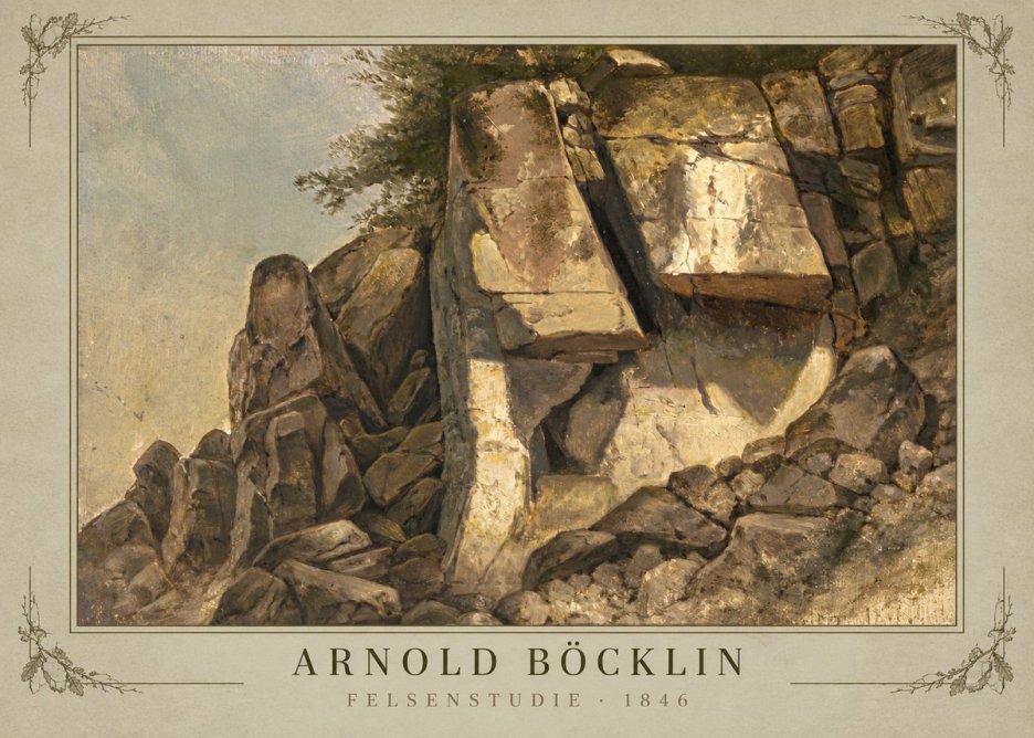 Arnold Böcklin Felsenstudie No4 - Affiche