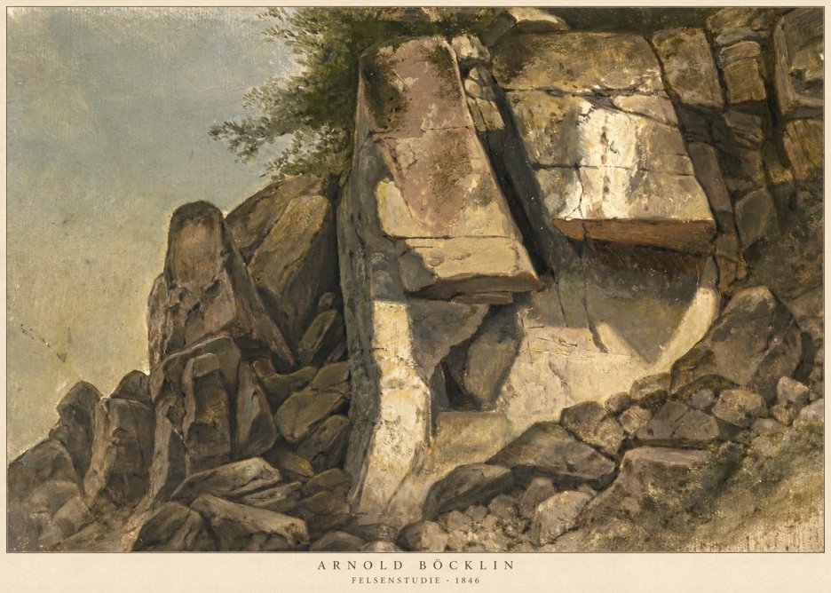 Arnold Böcklin Felsenstudie No5 - Affiche