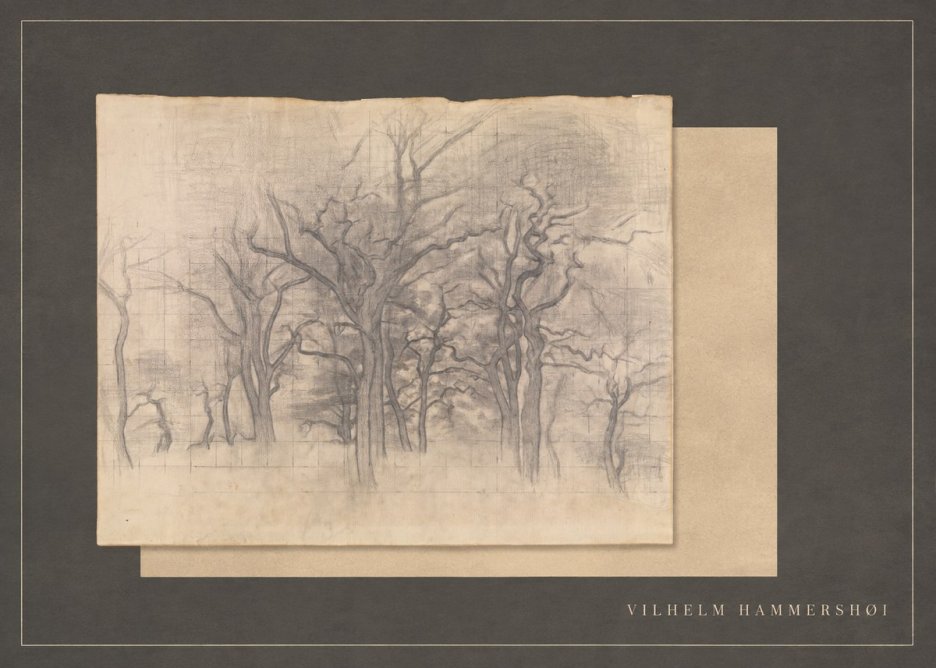 Vilhelm Hammershøi Oak Trees No5 - Affiche