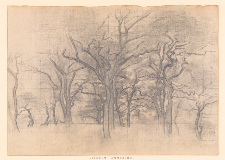 Vilhelm Hammershøi Oak Trees No6 - Affiche