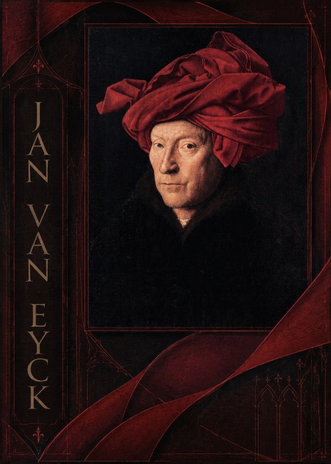 Jan van Eyck Portrait of a Man in a Turban No2 - Affiche