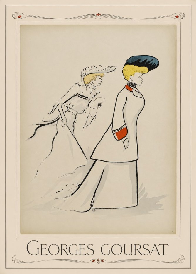 Georges Goursat Elegant Promenade No1 - Affiche