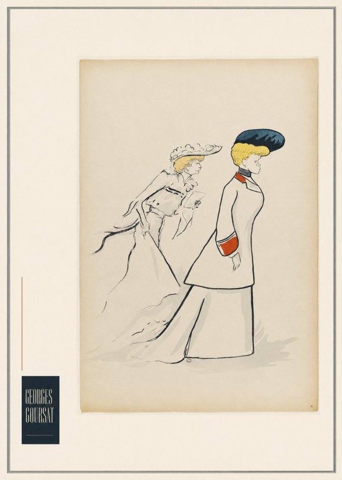 Georges Goursat Elegant Promenade No5 - Affiche