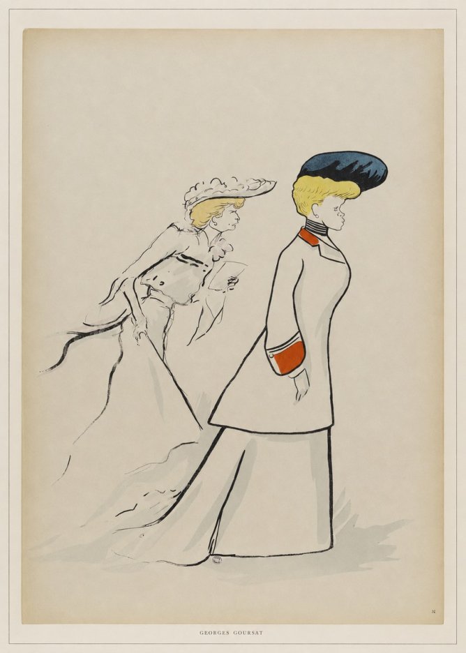 Georges Goursat Elegant Promenade No6 - Affiche