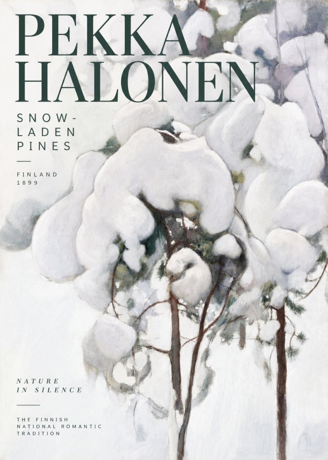 Pekka Halonen Snow-laden Pines No2 - Affiche
