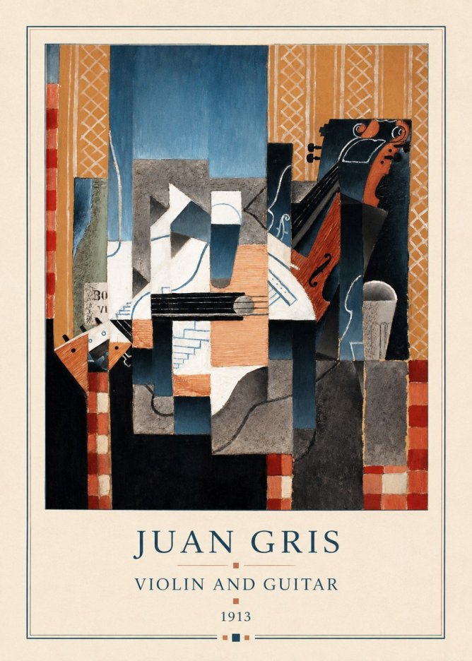 Juan Gris Violin and Guitar I No4 - Affiche