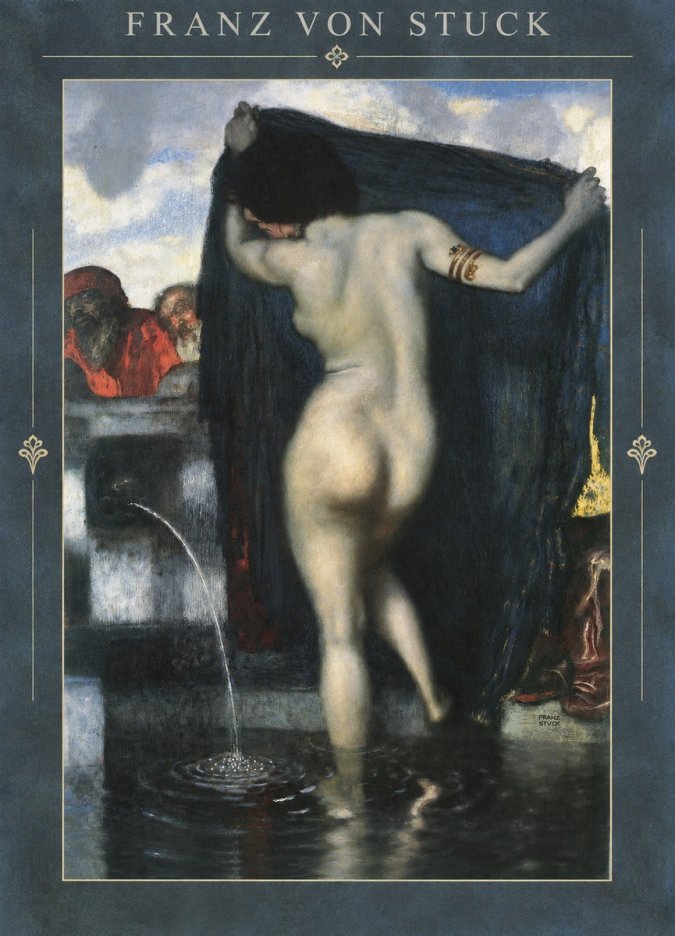 Franz von Stuck Susanna and the Elders No3 - Affiche