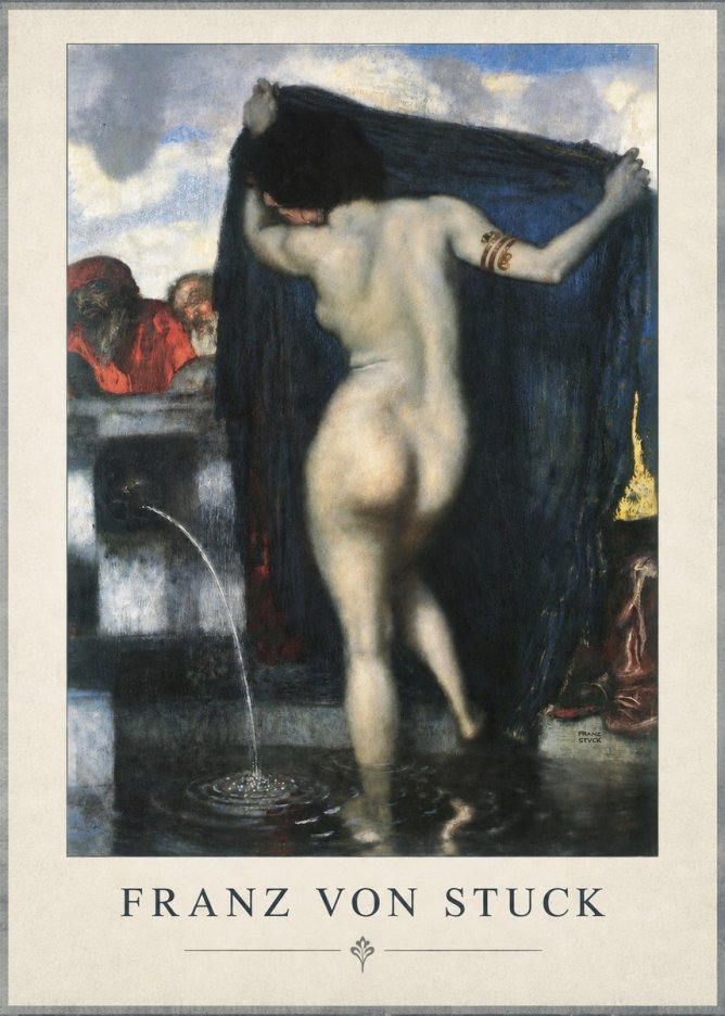 Franz von Stuck Susanna and the Elders No4 - Affiche