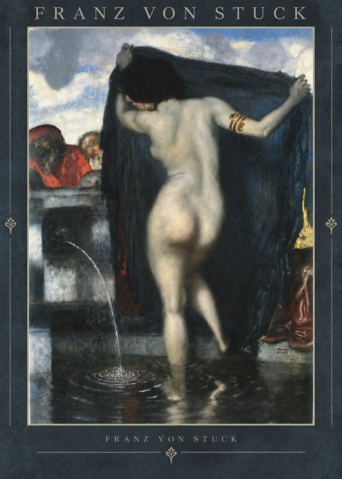 Franz von Stuck Susanna and the Elders No5 - Affiche