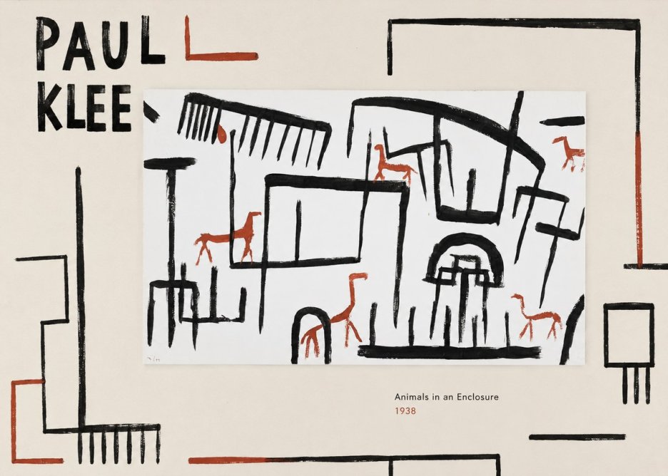 Paul Klee Animals in an Enclosure No2 - Affiche