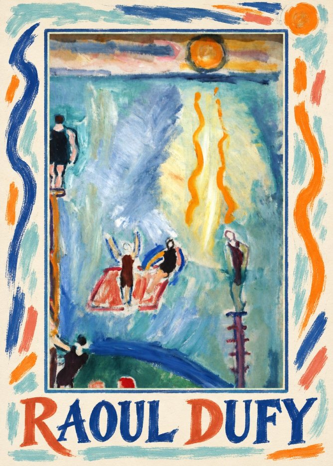 Raoul Dufy The Swimmers No1 - Affiche