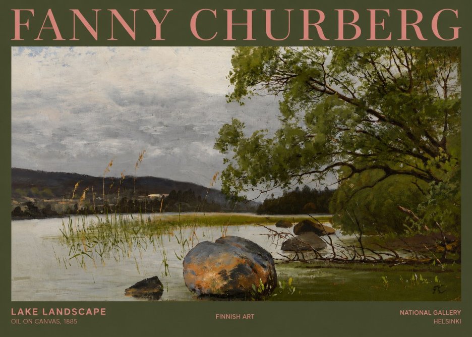 Fanny Churberg Lake Landscape No2 - Affiche