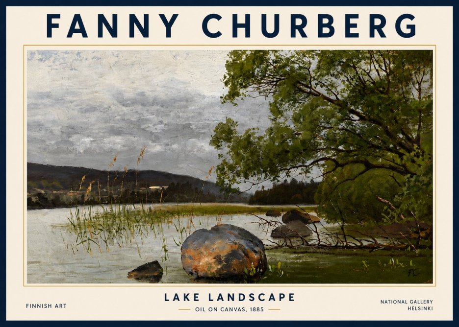 Fanny Churberg Lake Landscape No3 - Affiche
