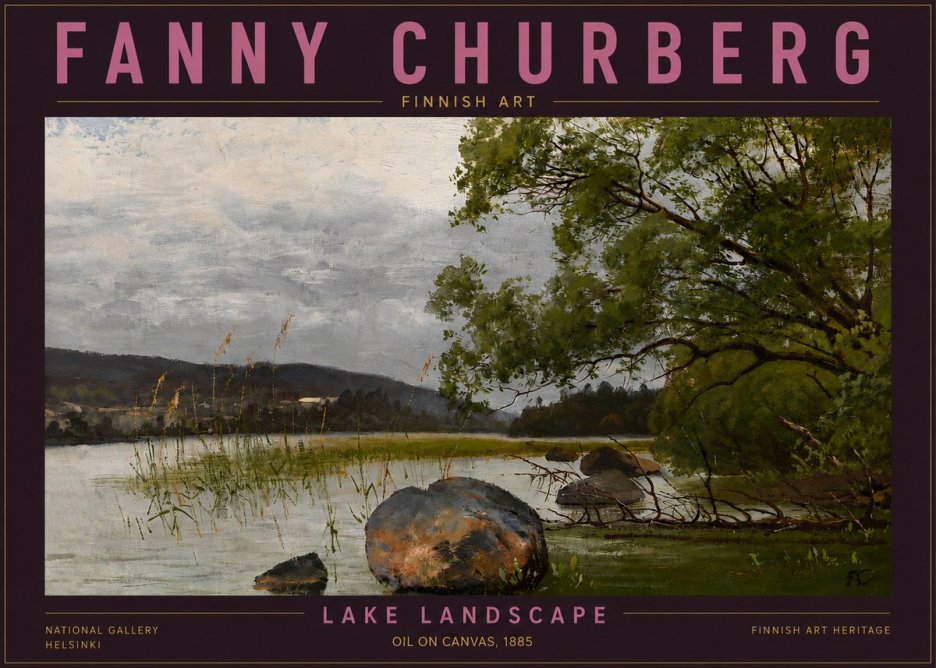 Fanny Churberg Lake Landscape No5 - Affiche