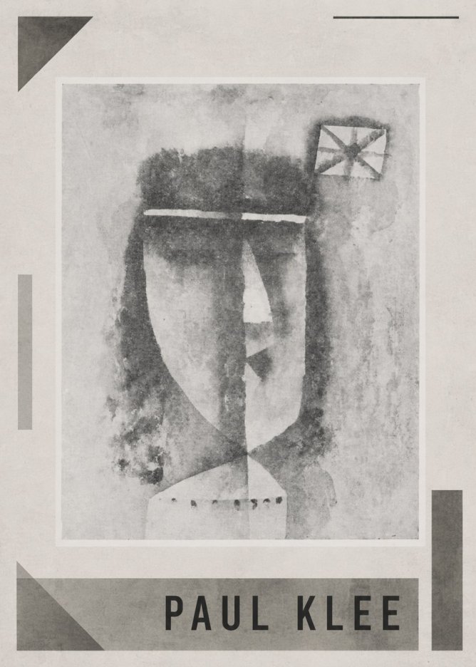 Paul Klee Head of a Man No1 - Affiche