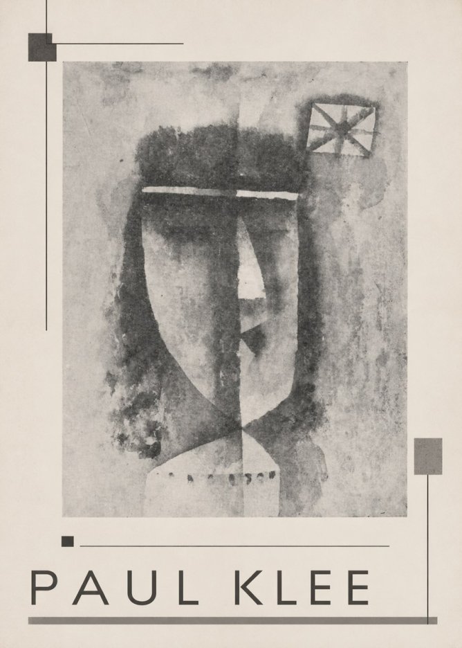 Paul Klee Head of a Man No3 - Affiche