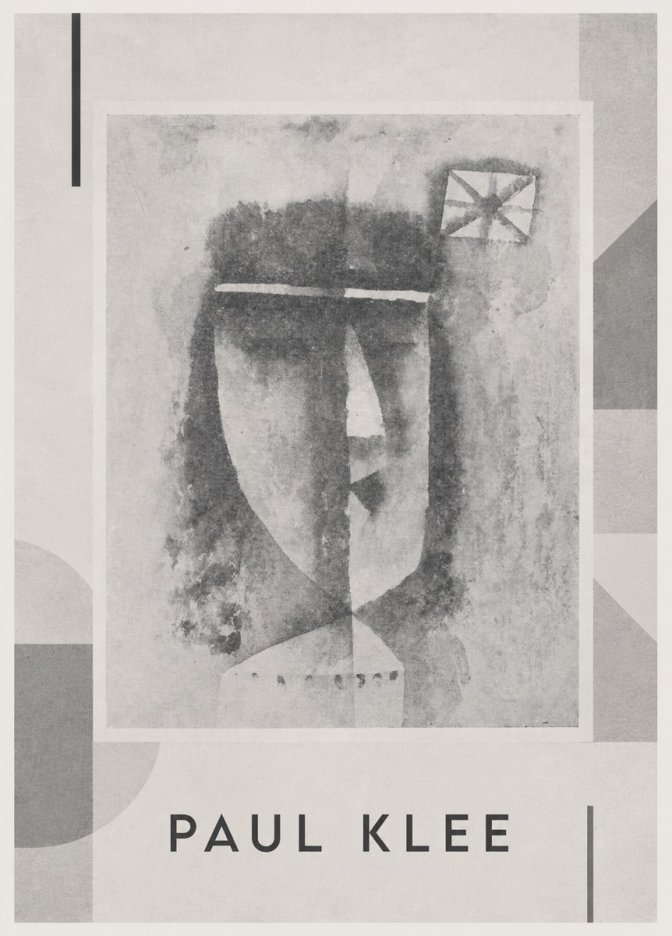 Paul Klee Head of a Man No4 - Affiche