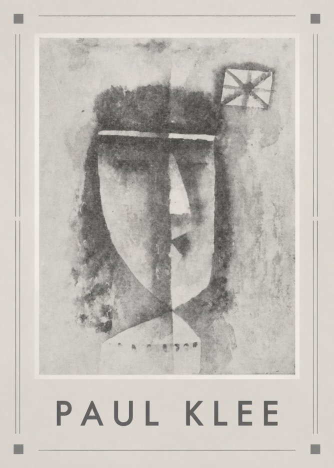 Paul Klee Head of a Man No6 - Affiche