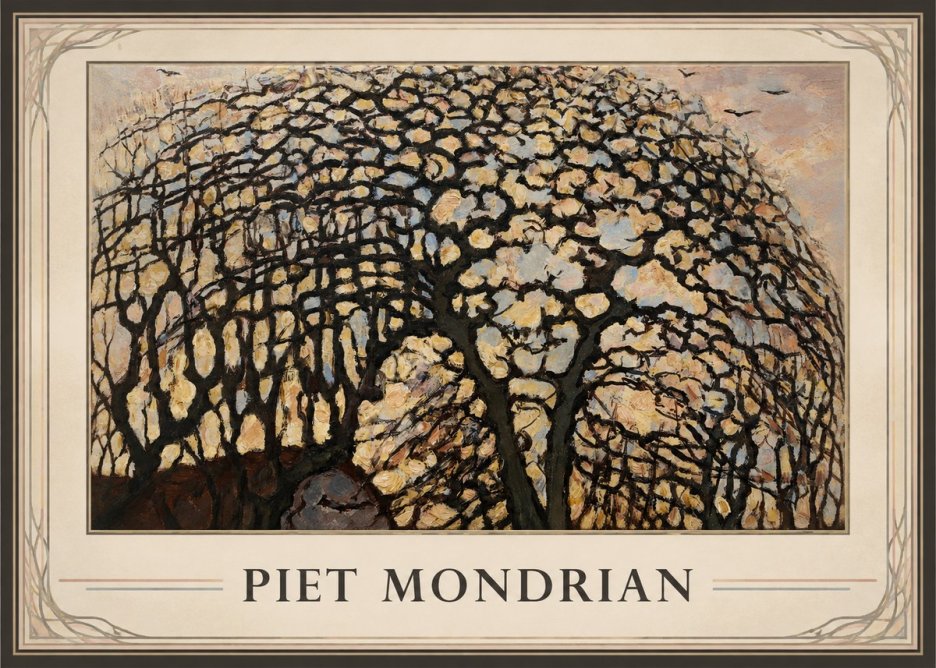 Piet Mondrian Avond (Evening); the Red Tree No1 - Affiche