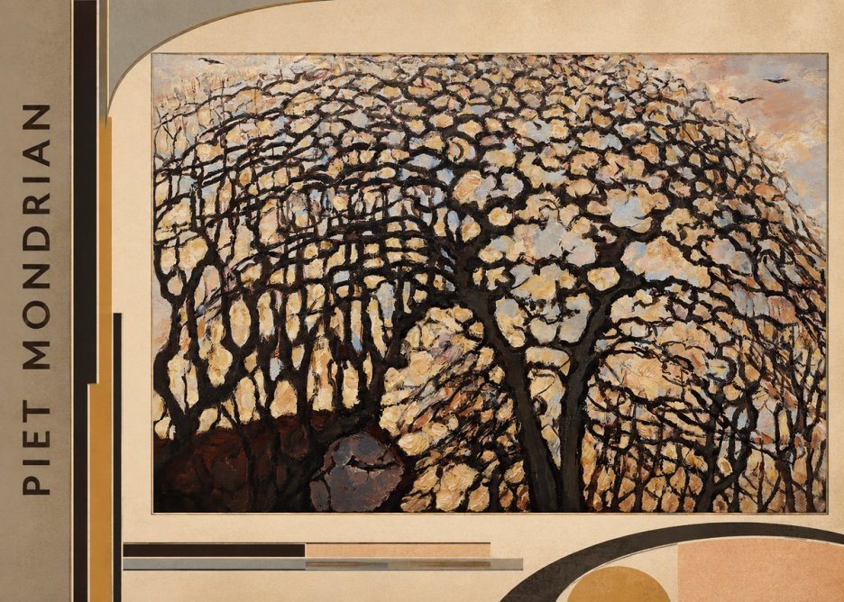 Piet Mondrian Avond (Evening); the Red Tree No4 - Affiche