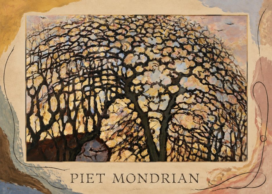 Piet Mondrian Avond (Evening); the Red Tree No5 - Affiche