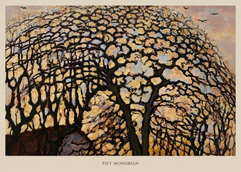 Piet Mondrian Avond (Evening); the Red Tree No6 - Affiche