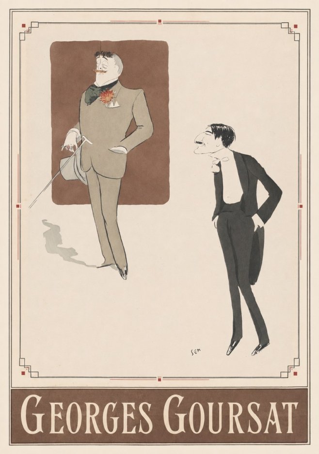 Georges Goursat Two Stylish Gentlemen No3 - Affiche
