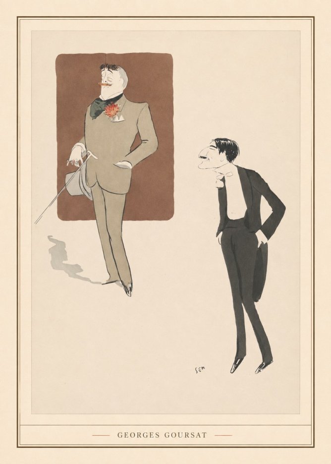 Georges Goursat Two Stylish Gentlemen No4 - Affiche