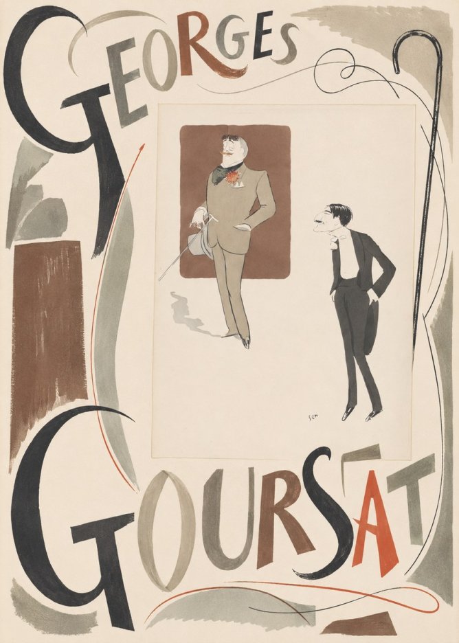 Georges Goursat Two Stylish Gentlemen No5 - Affiche