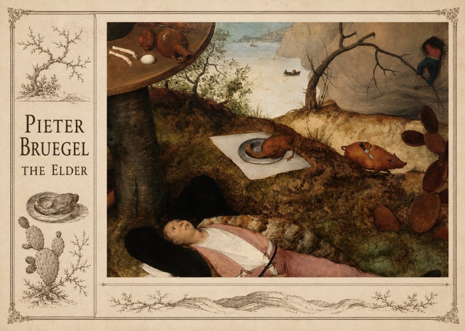 Pieter Bruegel The Land of Cockaigne II No3 - Affiche