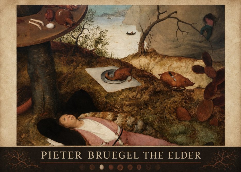 Pieter Bruegel The Land of Cockaigne II No6 - Affiche